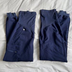 2 Pairs Figs MATERNITY Zamora Joggers Small
